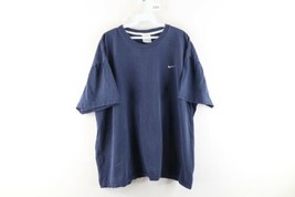 Vtg Nike Mens 2XL XXL Faded Travis Scott Mini Swoosh Short Sleeve T-Shirt Navy - £36.95 GBP