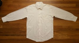 Joseph &amp; Feiss Beige Ivory Bone Off White Button Front Down Up Shirt 16 32/33 - £20.03 GBP