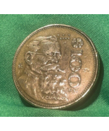 MEXICO 1987 Rare $100 PESO &quot;V. Carranza&quot; Vintage Kim Mexican Coin  - £69.51 GBP