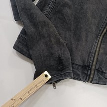 Almost Famous ST-J255-L0 Women's Black Front Zip Denim Jacket Size Medium image 3