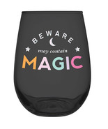 Beware of May Contain Magic 04859 Stemless Wine Glass 20 oz. Black - $21.78