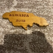 Wooden Carved Jamaica Shaped Wall Plaque - “Jamaica 2018” Engraved 9 3/8” Length - £15.78 GBP