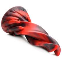 Hell Kiss Twisted Tongues Silicone Dildo - Red - £45.93 GBP