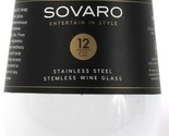 1 Ct Sovaro Entertain In Style 12oz Stainless Steel Stemless Wine Glass ... - $23.99