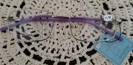 Purple &amp; Silver Metal Framed ~ Spring Temple ~ +1.50 Reading Glasses ~ D101 - $14.96