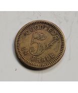Vintage Five Cent Trade Token with Large C on Back 3/4&quot; - £4.00 GBP
