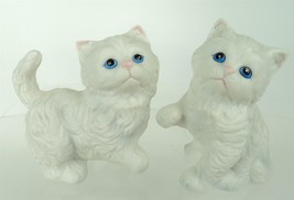 Vintage Homco Pair of White Persian Kittens Kitties #1413 - Nice Condition - £9.32 GBP