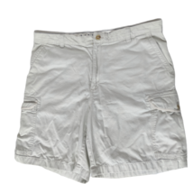 Lands&#39; End Mens Bermuda Cargo Shorts Size 38 Solid Beige Casual  - £20.33 GBP