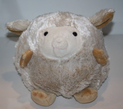 Animal Alley Fat Round Easter Lamb 10&quot; Beige Plush Stuffed Short Feet So... - £44.16 GBP