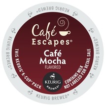 Cafe Escapes Cafe Mocha 48 count Keurig K cups FREE SHIPPING - £33.56 GBP
