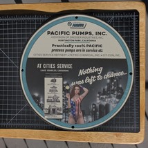 Vintage 1959 Pacific Process Pumps Inc. Porcelain Gas &amp; Oil Sign - £99.68 GBP