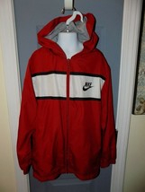 Nike Sportswear Red/Black/White Jacket Size M (10/12) Boy&#39;s EUC - £22.90 GBP