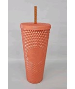 NEW Starbucks Tumbler - Orange Diamond Studded Plastic Cold Cup - Venti ... - $24.70