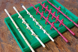 Vintage Board Game - Tabletop FOOSBALL - FOOTBALL - Reds vs Whites - 7.5 x 5.5 &quot; - £25.84 GBP