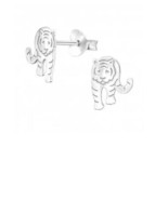 Tiger sterling silver studs - £10.38 GBP