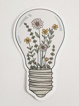 Daisys and Other Flowers Inside Light Colored Lightbulb Sticker Decal Gr... - £1.89 GBP