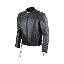 Vance Leather Cowhide Leather Fully Lined Racer Jacket - £140.17 GBP+