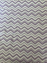 Easter Zig Zag Stripe Purple White JoAnn Cotton Quilting Fabric 1 1/3 yard - $16.82