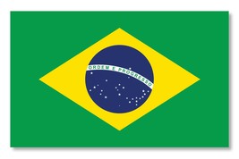 Brazilian Flag brazil bra ba car truck window bumper vinyl sticker decal 4&quot; - £3.15 GBP