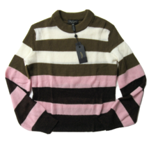 NWT rag &amp; bone Annika in Pink Multi Striped Knit Cashmere Blend Sweater XXS $395 - £49.86 GBP