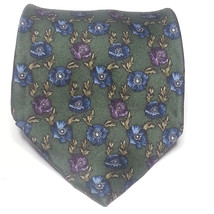 Stonehenge Ltd Cocktail Collection Men Dress SIlk Tie Green 3.75&quot; wide 59&quot; long  - £13.75 GBP