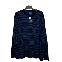Joe By Joseph Abboud Sweater Size 3XL Navy Blue Striped Mens Cotton Crew... - £25.31 GBP