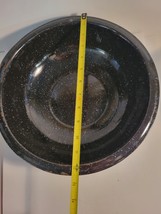 Graniteware Enamel Black w White Specks 12.5" Bowl/Pan image 5