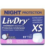 LivDry Adult XS Incontinence Underwear, Overnight  XS 88 Count X-Small - $1,667.90 MXN