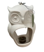 Midwest-CBK White Bisque Ceramic Owl Tealight Candle Holder 7.5 Inches Tall - $22.32