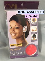 Lots Of 3 Pks Qfitt Plastic Ear Cover W/ELASTIC Band Protect Ears # 307 Assort - £1.87 GBP