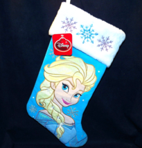 Walt Disney Frozen Princess Elsa HolidayTurquoise Christmas Stocking 18 in Long - £19.58 GBP