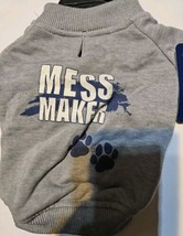 YOULY Mess Maker Sweater Shirt for Dogs &amp; Cats, X-Small, Grey - $16.82