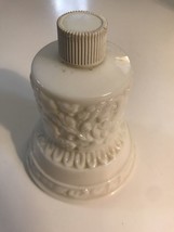 Avon White Milk Glass Charisma Cologne Perfume Bottle Bell Shape Rare Empty - $9.90
