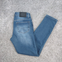 Vintage Genes Black Jeans Men 30x30 Blue Denim Skinny Fit Slim Casual  - £22.02 GBP