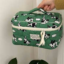 Hylhexyr Cute Dog Sheep Pattern Cotton Wash Bag Flap Storage Bags Portable Soft  - £52.69 GBP