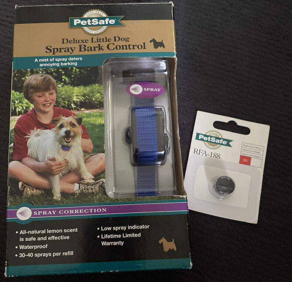 PetSafe PBC00-11283 Deluxe Little Dog Spray Bark Control NOB  Extra 3V Battery - $31.50
