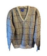 Pendleton VTG Men’s L Sweater Wool Gray Plaid LS Country Traditionals Pu... - $80.68 CAD