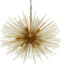 Mid Century 12 Arms Chandelier sea urchin design Brass Sputnik 29&quot; Dia lights - £265.72 GBP