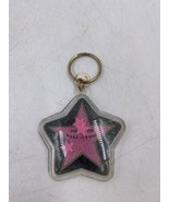 Vintage 1992 Acrylic Hollywood Walk of Fame Star Shaped Keyring - $11.30