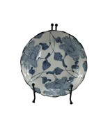 1 Maruka Kouyo Hand Painted Blue Floral Japanese Ceramic Pottery Dinner ... - $277.64 MXN