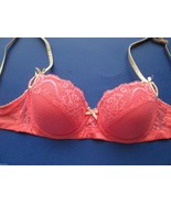 Elle Macpherson Intimates E23-1060 Beautiful Mesh Lace UW Bra Coral 32D  - £15.71 GBP