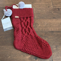 KOOLABURRA  UGG  BURGUNDY RED KNIT STOCKING New With Tags Christmas Stoc... - £23.94 GBP