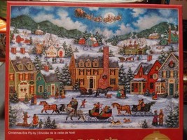 Seasons Greetings Christmas Eve Fly-By MasterPieces 1000Pc Jigsaw Puzzle... - $16.70