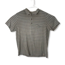 Nautica Jean Company Men&#39;s L Polo/Rugby Shirt,  Stripes, Cotton - £10.84 GBP