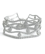 Authenticity Guarantee 
Wide Multistrand Flower Diamond Bracelet 18K Whi... - £18,425.78 GBP