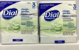 6 Bars Dial Complete Clean Gentle Aloe Soap Hypoallergenic Antibacterial 4 Oz Ea - £25.73 GBP