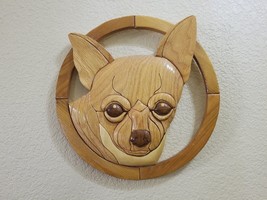Dog Wooden 3D Wall Hanging Plaque Handmade - £26.27 GBP
