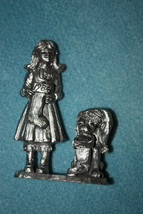 Michael Anthony M.A. Ricker - Pewter - 1984 Robin - Girl &amp; Christmas Dog -SIGNED - £7.87 GBP
