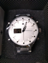 NEW Bernoulli 0812M Men&#39;s Ana-Digi Merrow White Surgical Grade Stopwatch Watch - £38.17 GBP