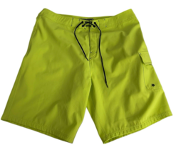Vintage Oakley Board Shorts Men&#39;s Neon Lime/Yellow Drawstring Surf Trunk... - $38.00